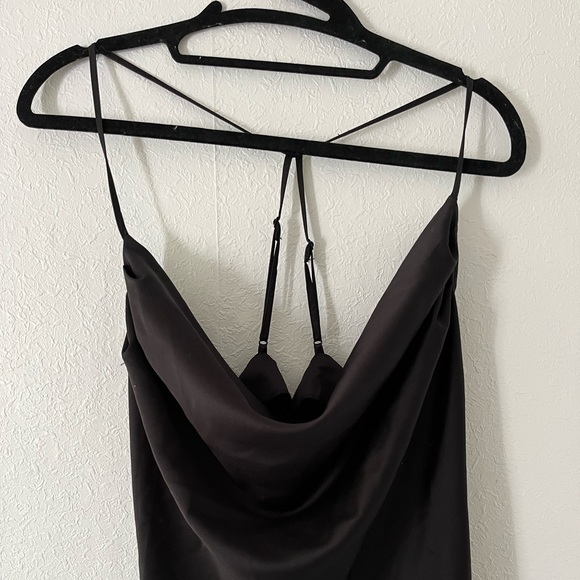 Dynamite Black Mini Slip Dress - Picture 2 of 6